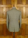 26/0250 vintage 1982 wells of mayfair savile row bespoke green wp check heavyweight tweed suit 40-41 regular