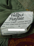 26/0250 vintage 1982 wells of mayfair savile row bespoke green wp check heavyweight tweed suit 40-41 regular