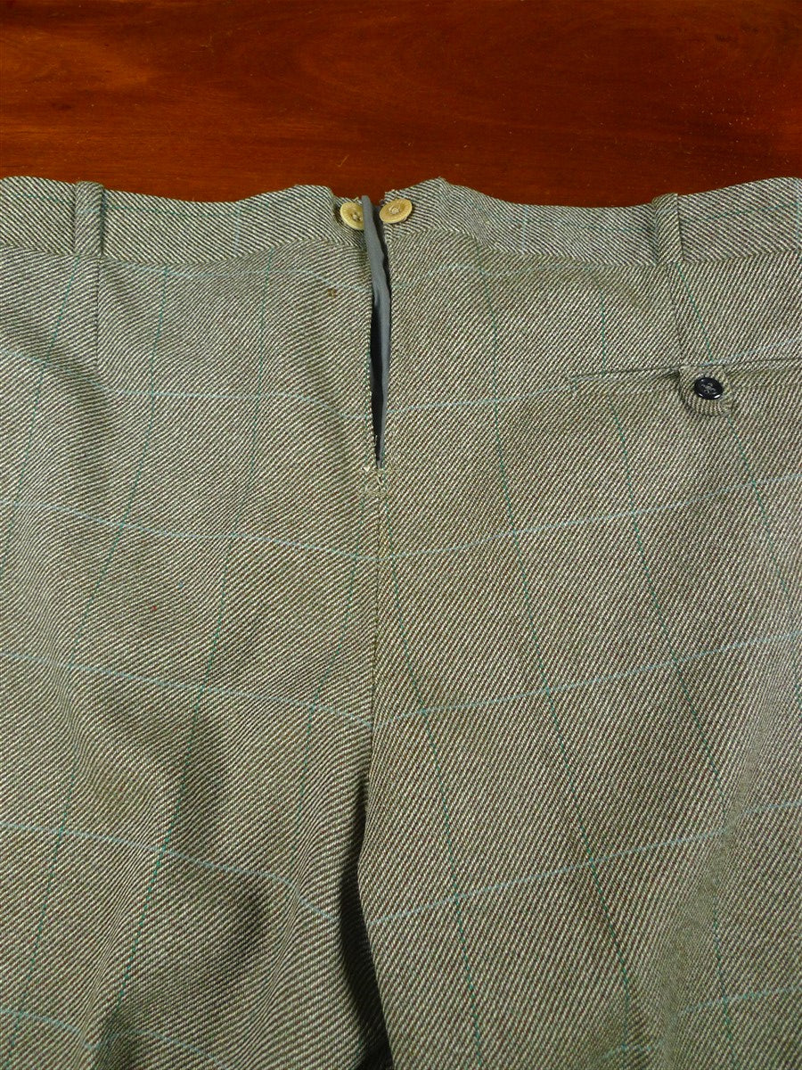 26/0250 vintage 1982 wells of mayfair savile row bespoke green wp check heavyweight tweed suit 40-41 regular