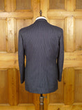 26/0249 fabulous 1987 wells of mayfair savile row bespoke immaculate navy blue pin-head stripe 3-piece worsted suit 39 regular