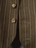 26/0251 wonderful 1979 vintage wells of mayfair savile row bespoke brown multi-stripe suit w/ paisley linings 39 regular