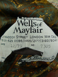 26/0251 wonderful 1979 vintage wells of mayfair savile row bespoke brown multi-stripe suit w/ paisley linings 39 regular