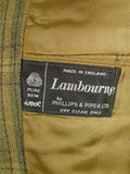 26/0253 immaculate vintage british brown wp check cavalry twill country jacket 40 short to regular