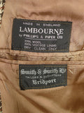 26/0254 immaculate vintage lambourne houndstooth check tweed sports jacket 39 short