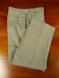 26/0258 heavyweight vintage savile row bespoke green wp check tweed trouser 33-37