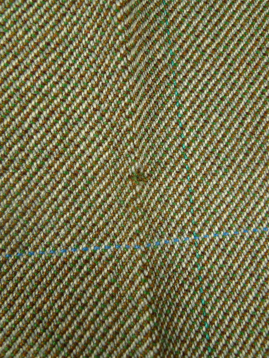 26/0258 heavyweight vintage savile row bespoke green wp check tweed trouser 33-37