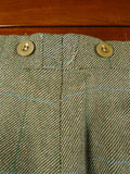 26/0258 heavyweight vintage savile row bespoke green wp check tweed trouser 33-37