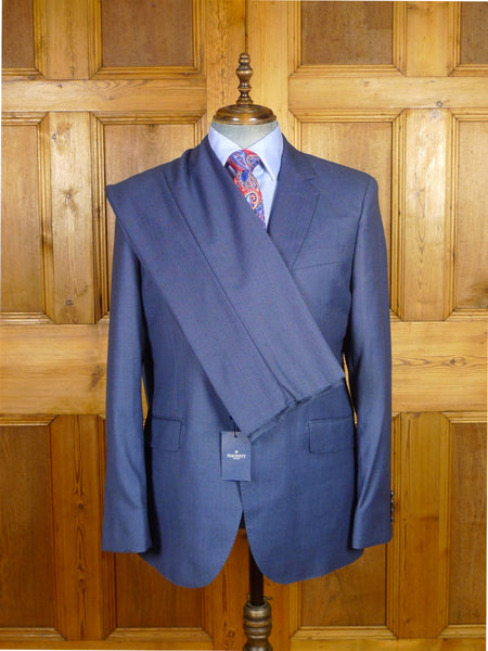 26/0259 new w/ tags hackett blue birds-eye weave wool suit (rrp £650) 43 regular
