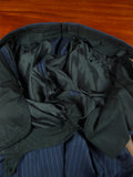 26/0263 immaculate 2010 italian bespoke navy / royal blue pin-stripe super 150s wool & silk suit 43 regular