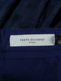 26/0267 immaculate italian bespoke blue linen lightweight trouser 45