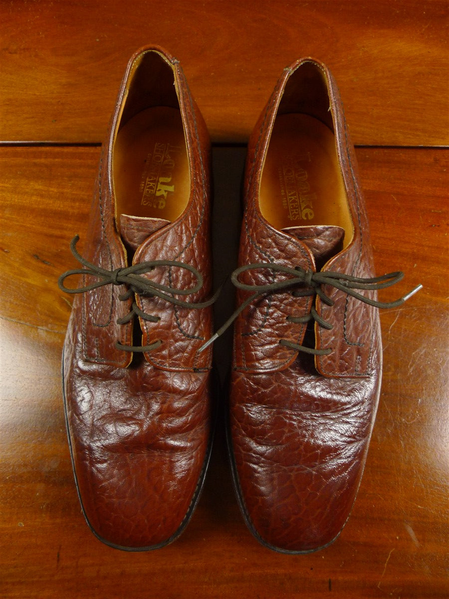 26/0335 vintage loake mahogany brown buffalo leather country shoe uk 10
