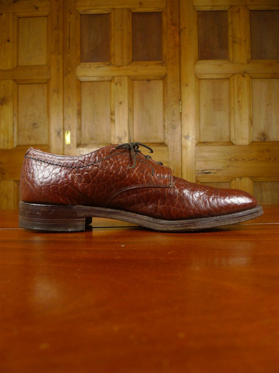26/0335 vintage loake mahogany brown buffalo leather country shoe uk 10