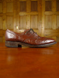26/0335 vintage loake mahogany brown buffalo leather country shoe uk 10