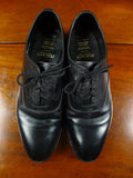 26/0302 peal & co for brooks bros black plain toe oxford shoe uk 9.5 d