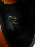 26/0302 peal & co for brooks bros black plain toe oxford shoe uk 9.5 d