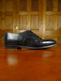 26/0302 peal & co for brooks bros black plain toe oxford shoe uk 9.5 d