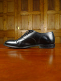 26/0302 peal & co for brooks bros black plain toe oxford shoe uk 9.5 d