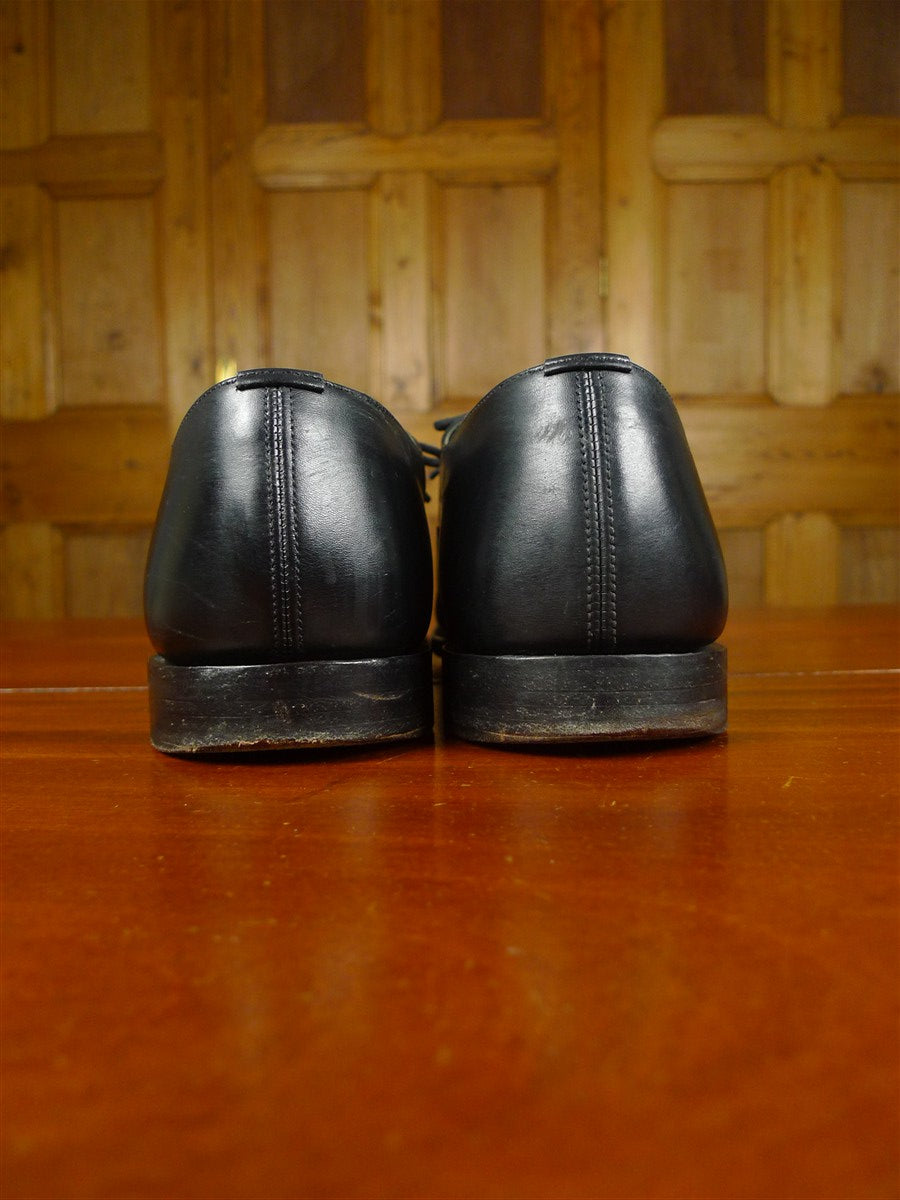 26/0302 peal & co for brooks bros black plain toe oxford shoe uk 9.5 d