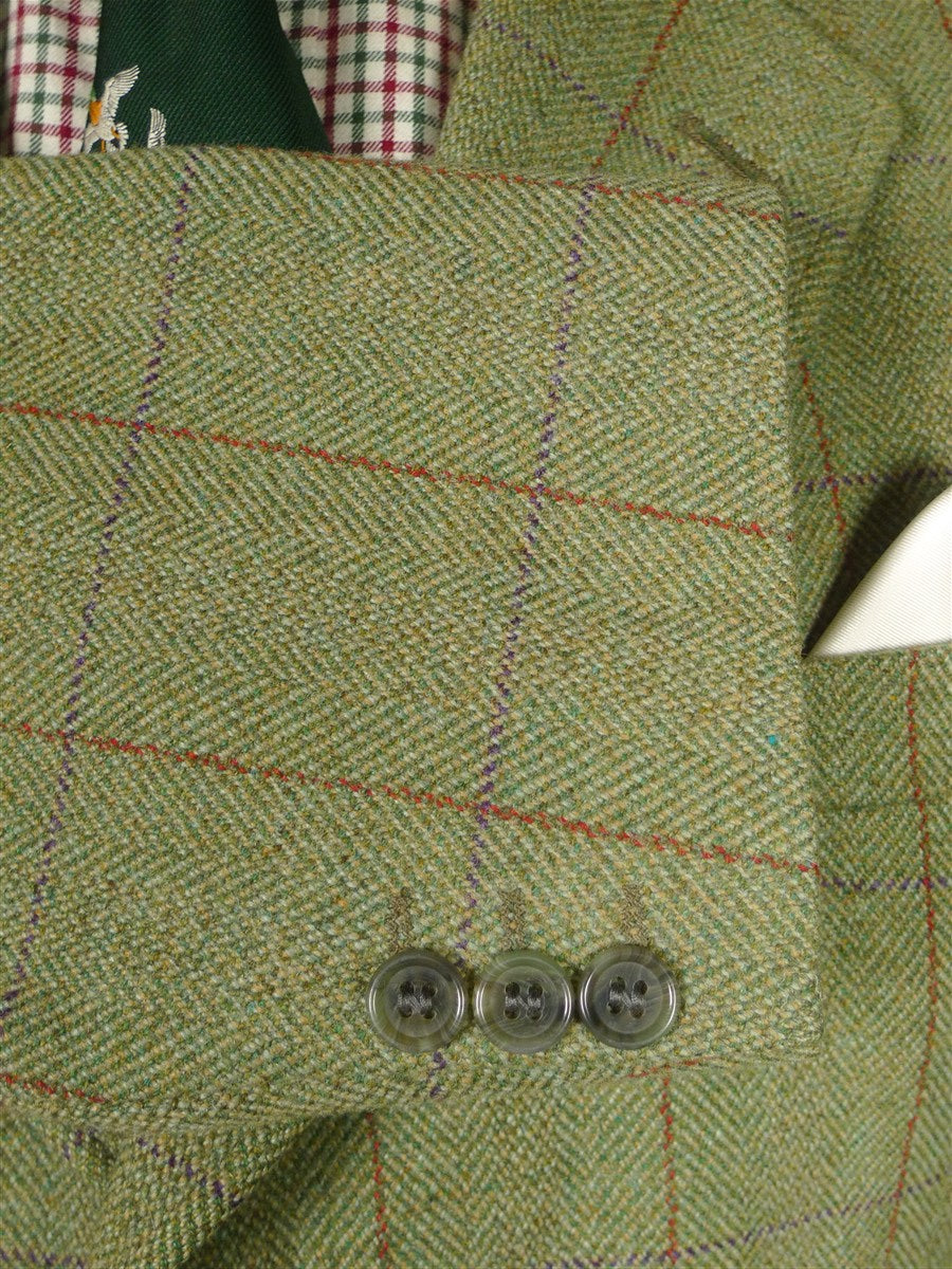 26/0271 immaculate bladen original green wp check tweed hacking jacket rrp £450 46 long