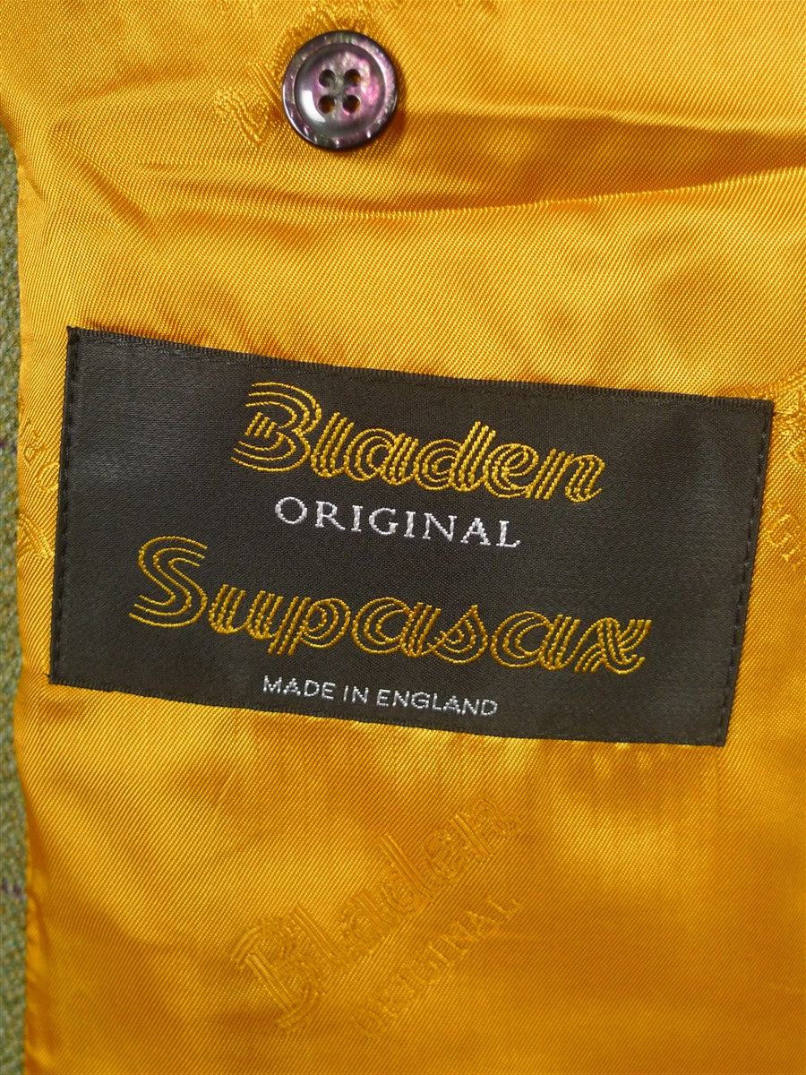 26/0271 immaculate bladen original green wp check tweed hacking jacket rrp £450 46 long