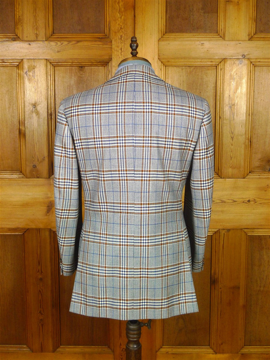 26/0285 beautiful vintage chester barrie for harrods grey bold check wool sports jacket blazer 40 regular