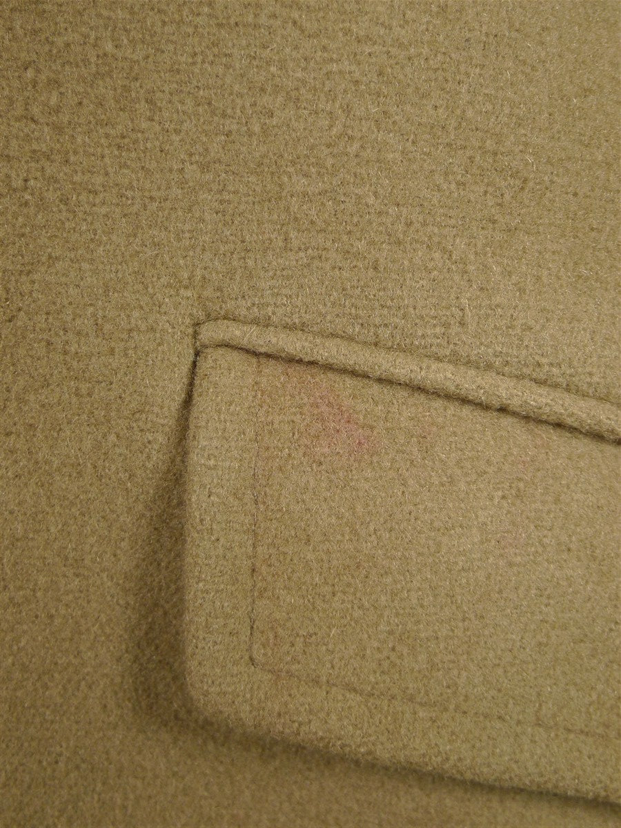 26/0295 vintage british warm style overcoat w/ leather buttons 36-38