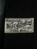 26/0292 vintage extra-heavyweight west of england wool overcoat coat 44