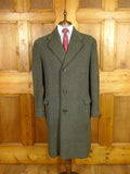 26/0294 heavyweight 1950s vintage crombie wool grey ulster coat overcoat 44-45
