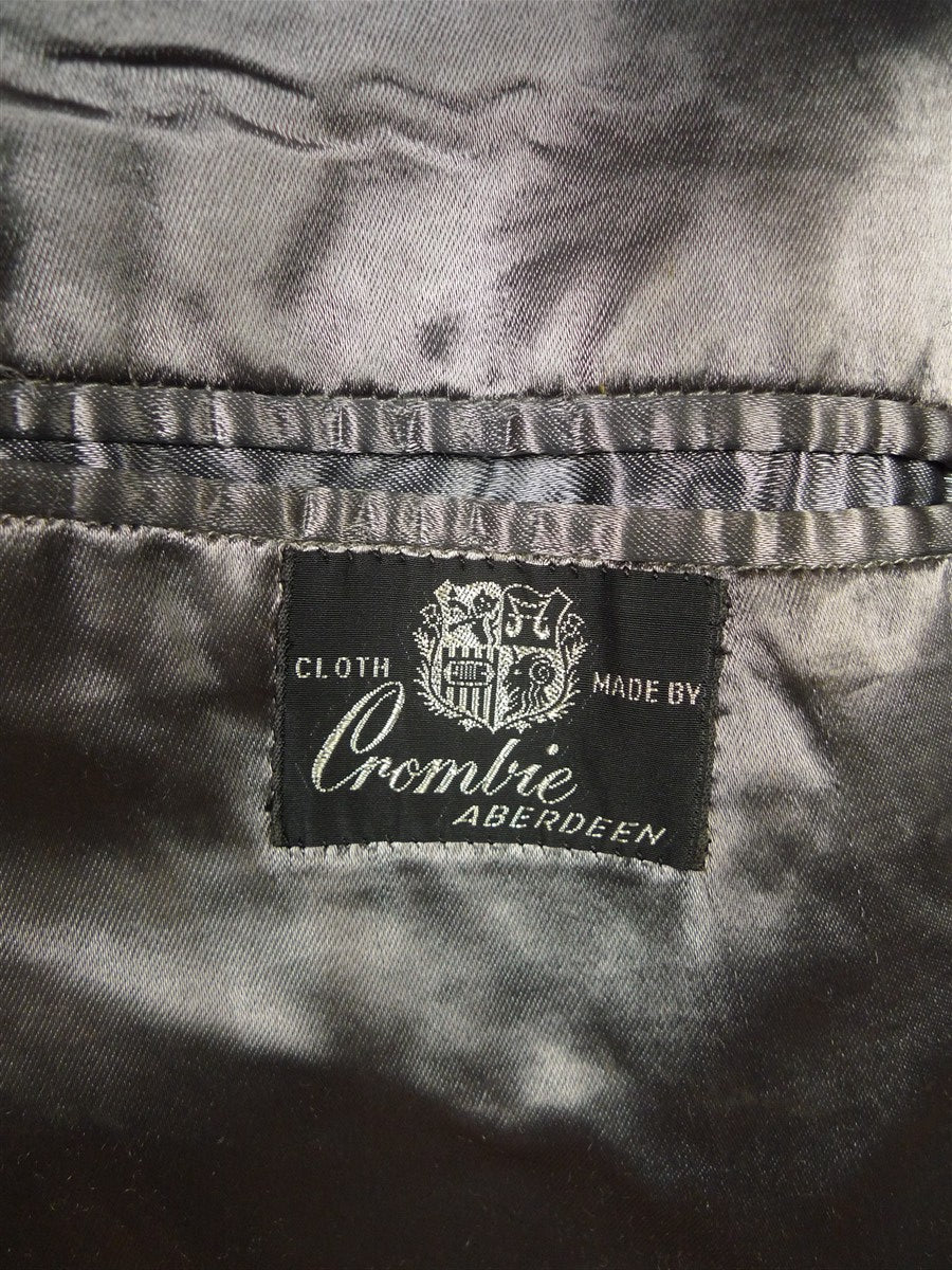 26/0294 heavyweight 1950s vintage crombie wool grey ulster coat overcoat 44-45