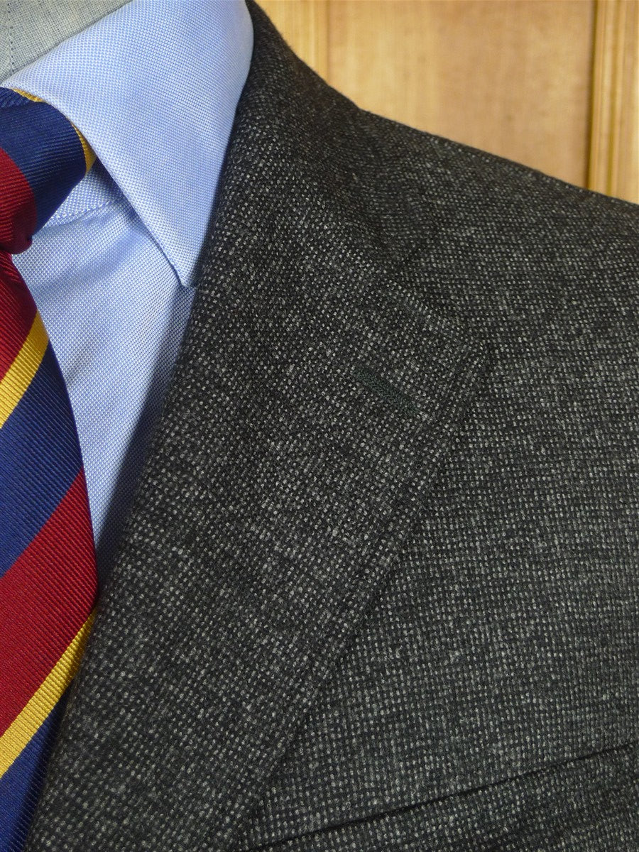 26/0288 immaculate 2009 gieves & hawkes savile row grey fine check wool blazer w/ horn buttons 44 regular