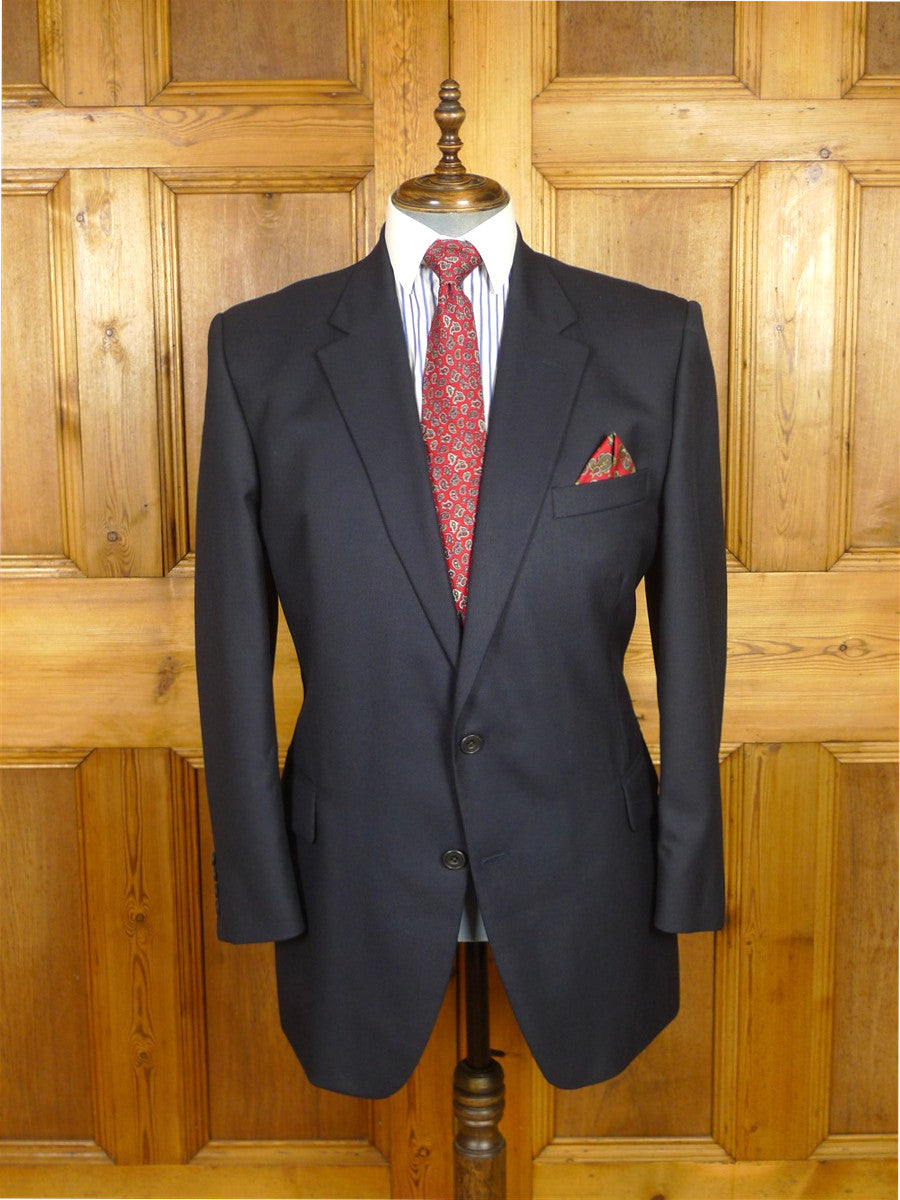 26/0321 gieves & hawkes savile row navy blue worsted blazer 45 regular