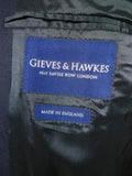 26/0321 gieves & hawkes savile row navy blue worsted blazer 45 regular