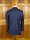 26/0322 vintage savile row bespoke navy blue cashmere blazer jacket 43 regular