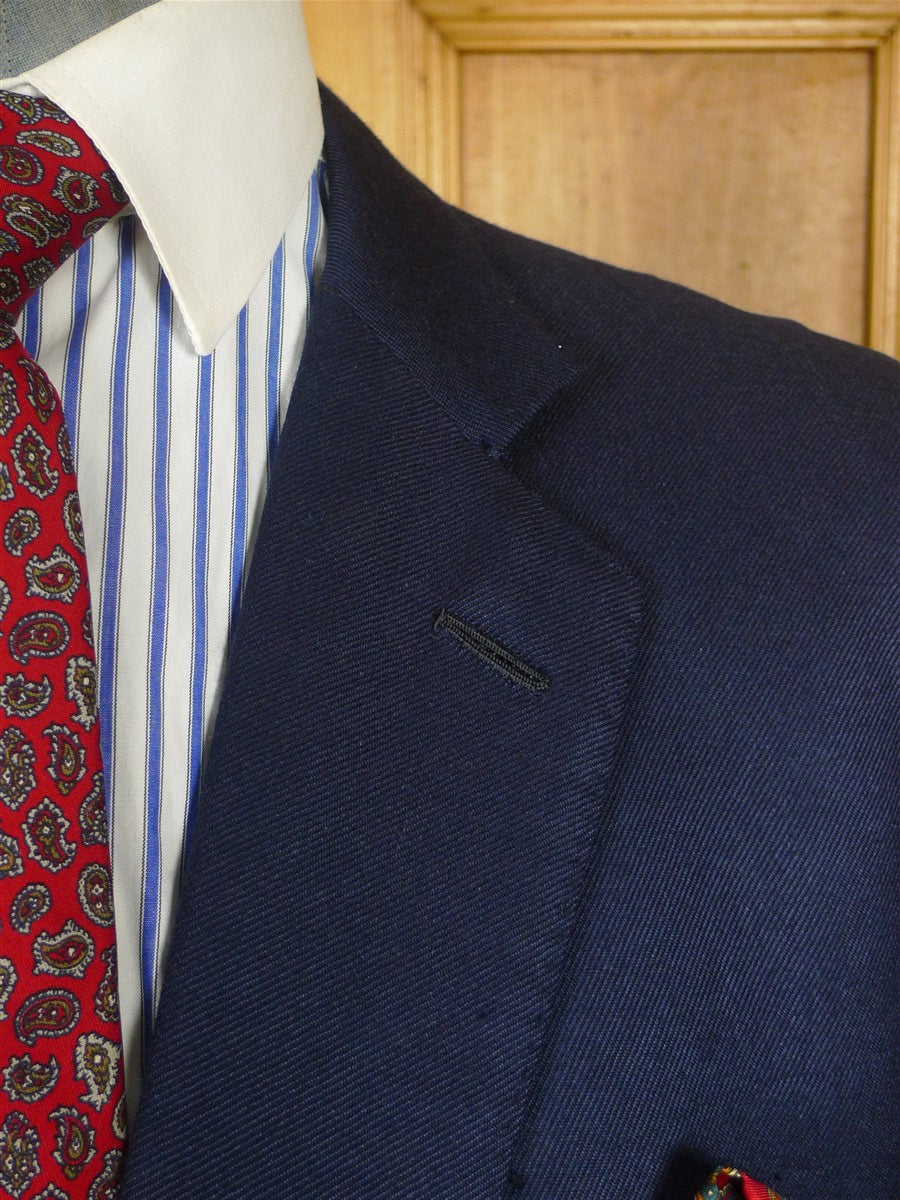 26/0322 vintage savile row bespoke navy blue cashmere blazer jacket 43 regular
