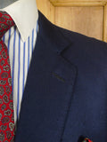 26/0322 vintage savile row bespoke navy blue cashmere blazer jacket 43 regular