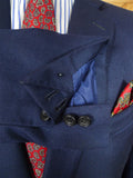 26/0322 vintage savile row bespoke navy blue cashmere blazer jacket 43 regular