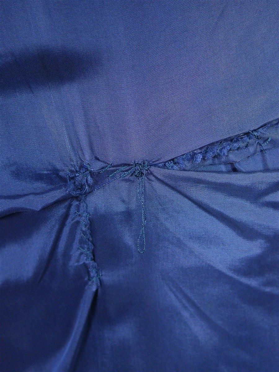 26/0322 vintage savile row bespoke navy blue cashmere blazer jacket 43 regular