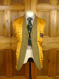 26/0317 vintage bladen supasax green 'essex' tweed jacket w/ leather buttons 36 regular