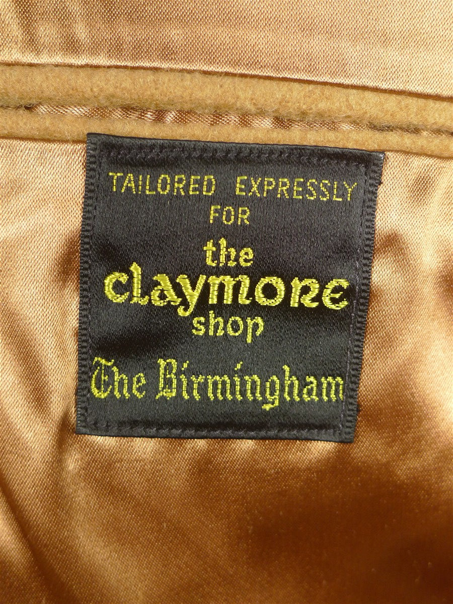 26/0314 wonderful vintage pure camelhair polo style d/b overcoat coat w/ back strap 38-40