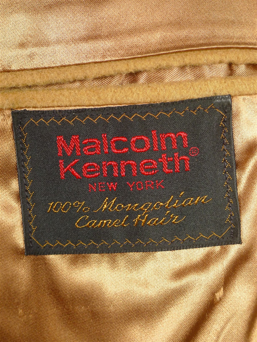 26/0314 wonderful vintage pure camelhair polo style d/b overcoat coat w/ back strap 38-40