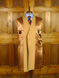 26/0314 wonderful vintage pure camelhair polo style d/b overcoat coat w/ back strap 38-40