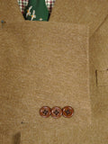 26/0307 immaculate vintage aquascutum fawn brown venetian wool covert coat overcoat w/ velvet collar 41-42