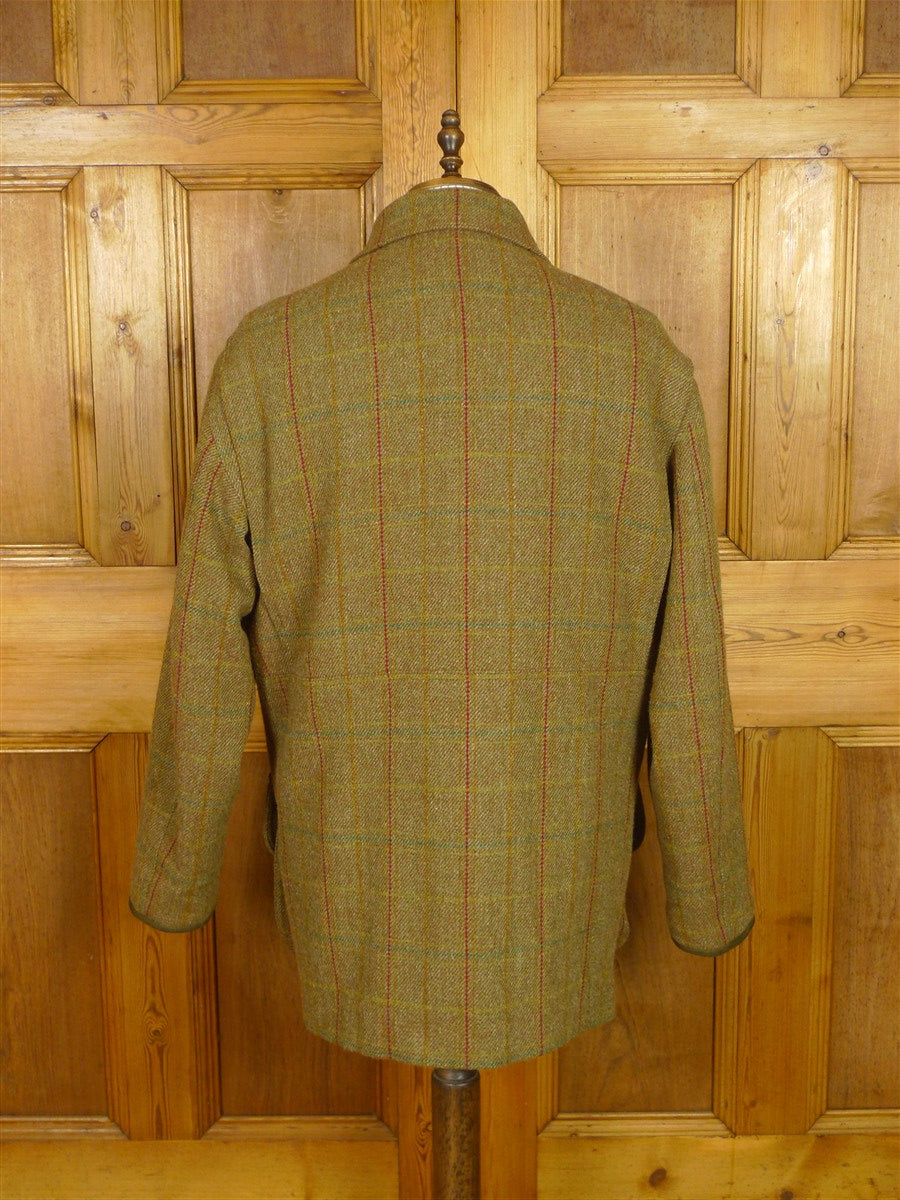 26/0309 immaculate p&j haggart of aberfeldy heavyweight wp check tweed shooting field coat 42-44