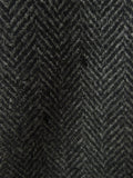 26/0305 crombie charcoal grey herringbone full-length fly-front coat overcoat 44-46 regular