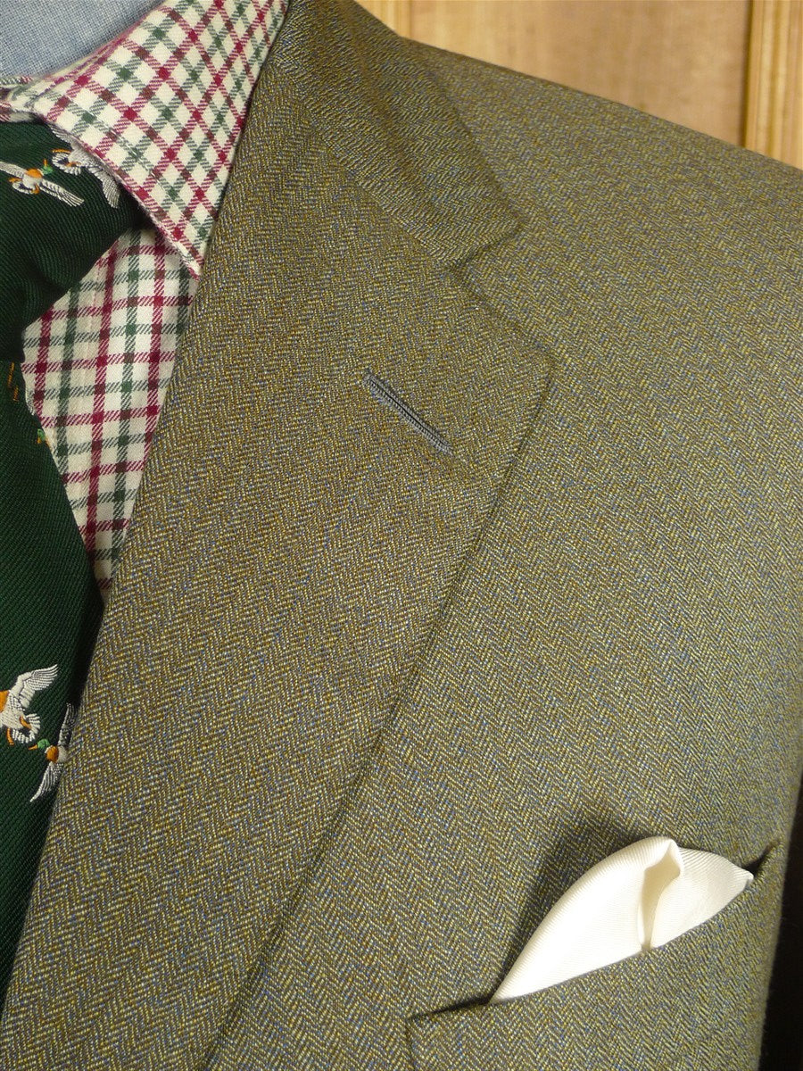 26/0327 immaculate 2012 meyer & mortimer savile row bespoke brown wool twist blazer suit jacket 42 long