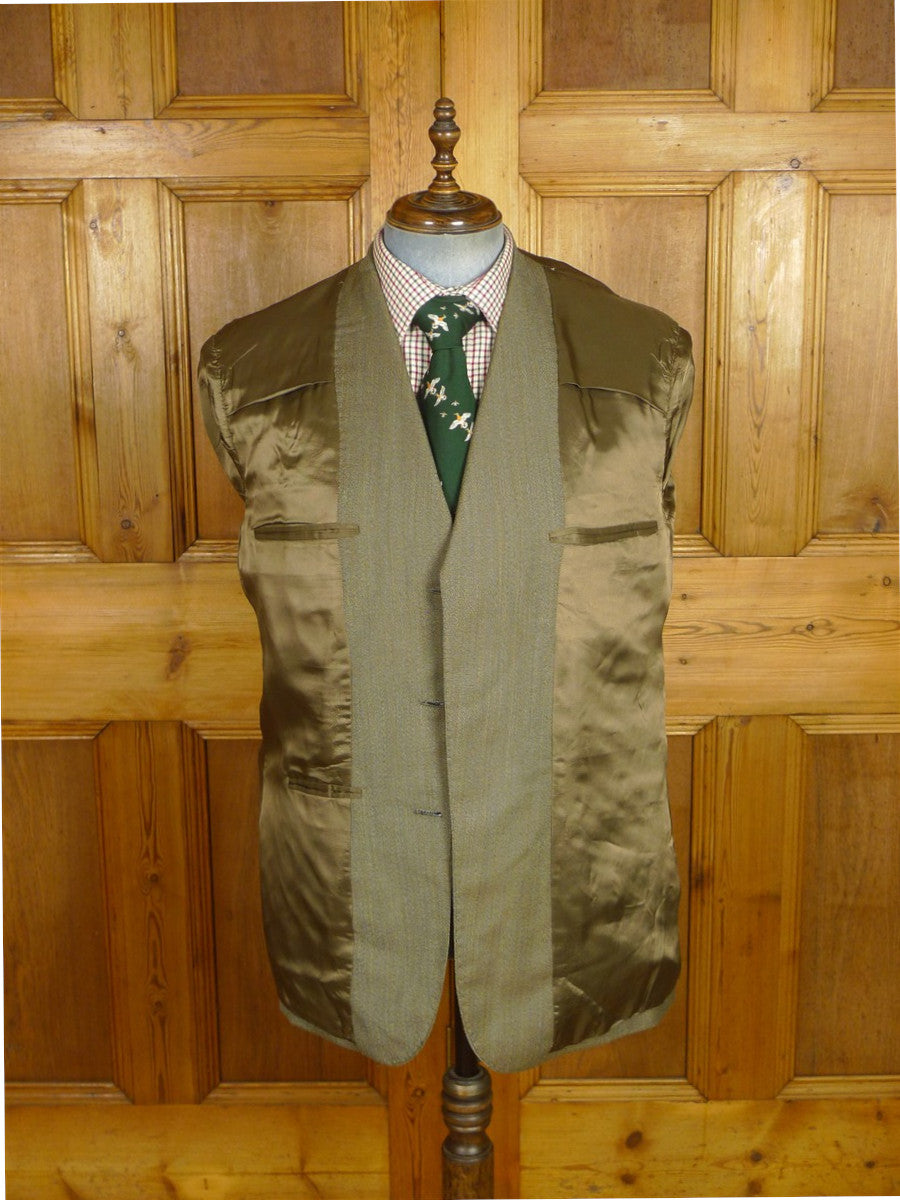 26/0327 immaculate 2012 meyer & mortimer savile row bespoke brown wool twist blazer suit jacket 42 long