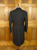 26/0329 immaculate 1992 n. chapman savile row bespoke black herringbone wool morning coat 40-41 regular