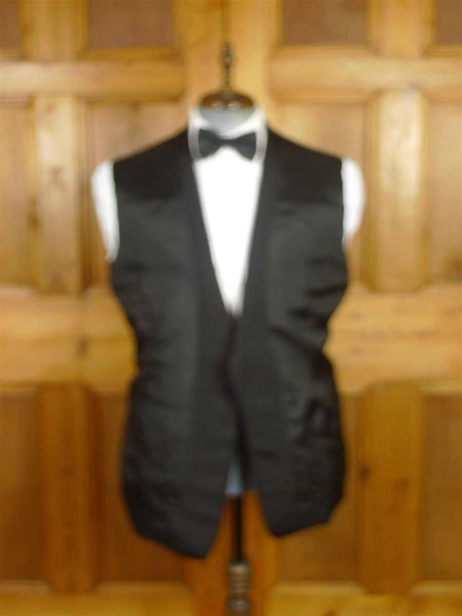 26/0332 vintage 1990 immaculate n.h. chapman savile row bespoke black barathea wool dinner suit 43 regular