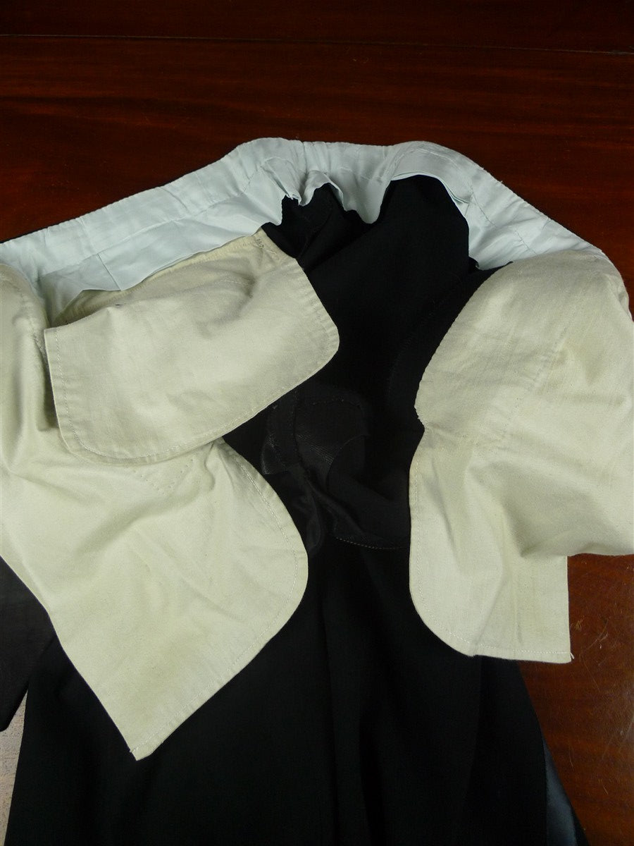 26/0332 vintage 1990 immaculate n.h. chapman savile row bespoke black barathea wool dinner suit 43 regular