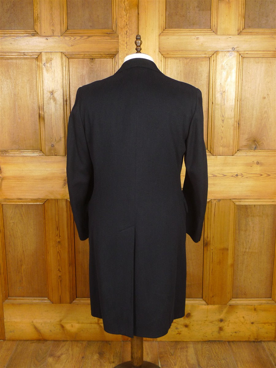 26/0333 vintage aquascutum navy blue venetian wool raincoat overcoat coat 42 regular